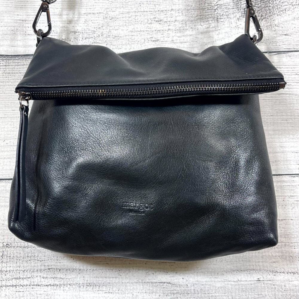 Margot New York Robbie Leather Foldover Crossbody Leather Bag - Picture 6 of 16